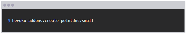 a single command to power up your heroku app with pointdns